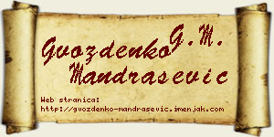 Gvozdenko Mandrašević vizit kartica